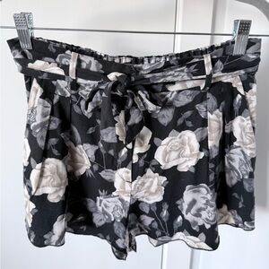 Talula Monochrome Floral Shorts